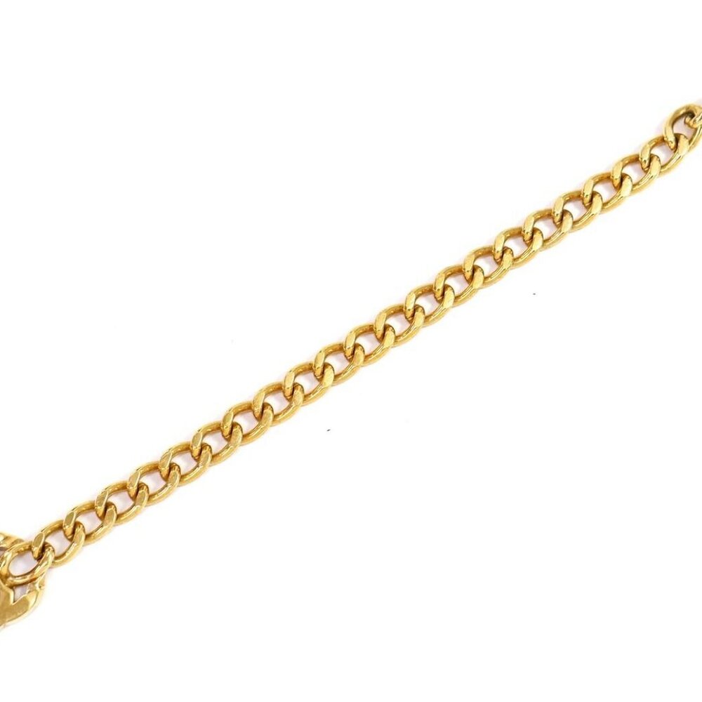 CHANEL CC Logo TurnLock Vintage Bracelet 6.7" Gold Tone 96P Auth w/Box USED - Picture 3 of 7